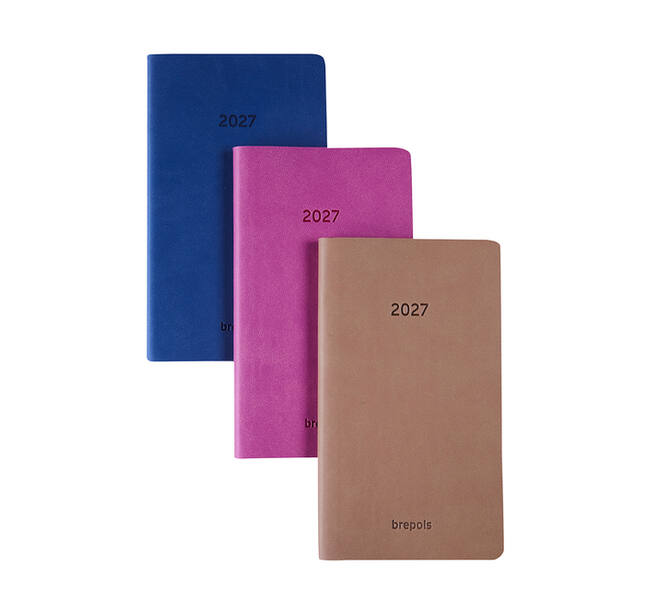 Agenda 2027 Brepols Interplan Colora 7dagen/2pag taupe, roze, dblauw