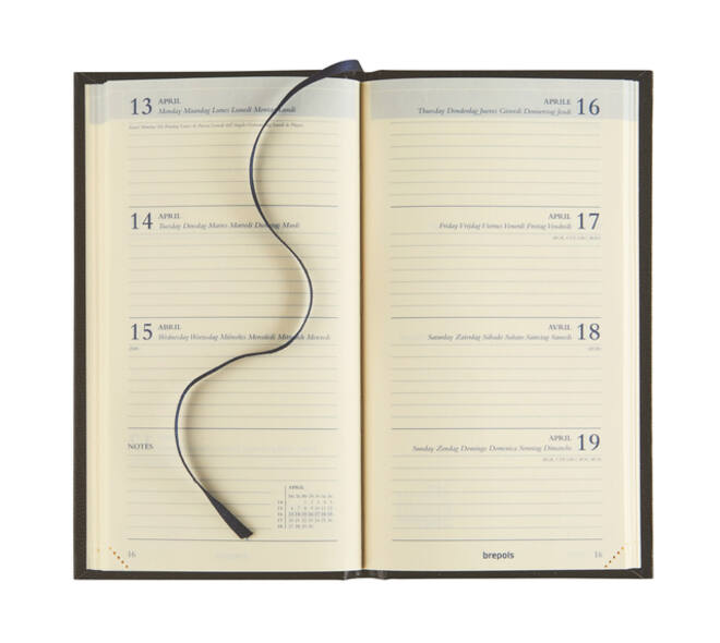 Agenda 2027 Brepols Interplan Colora 7dagen/2pag taupe, roze, dblauw