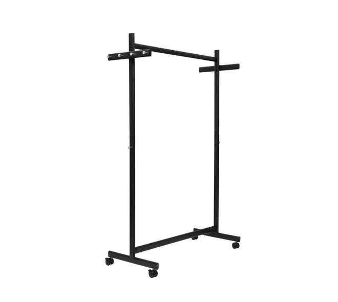 Garderoberek MAUL Samba mobiel 115X172X51cm 40kg, 10 haken zwart RAL9004