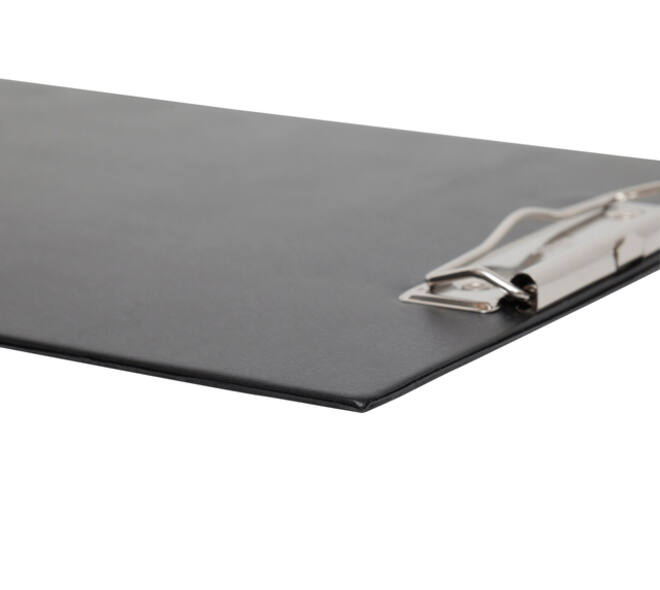 Klembord MAUL A4 staand + 2 magneten achterzijde PVC zwart