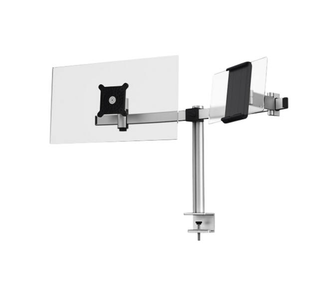 Monitorarm Durable met klem voor 1 scherm en 1 tablet