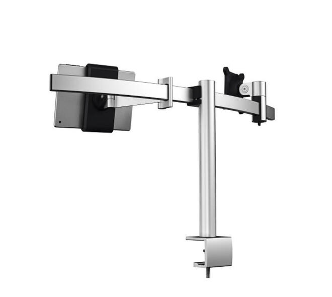 Monitorarm Durable met klem voor 1 scherm en 1 tablet
