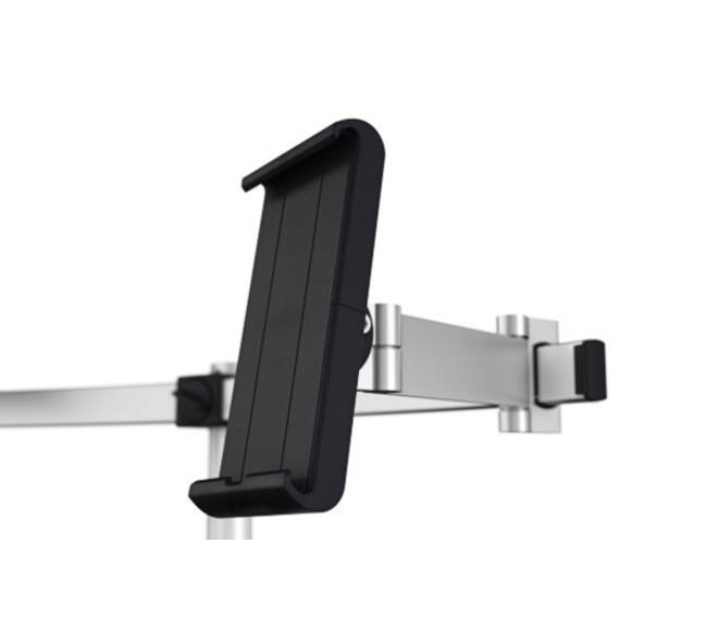 Monitorarm Durable met bladdoorvoer voor 1 scherm en 1 tablet