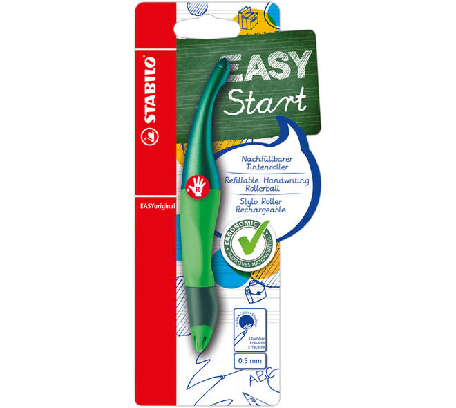 Rollerpen STABILO Easyoriginal rechtshandig hologr ed M groen blister