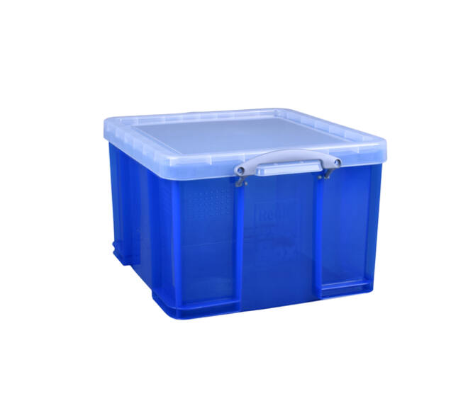 Opbergbox Really Useful 42 liter 520x440x310mm transparant blauw