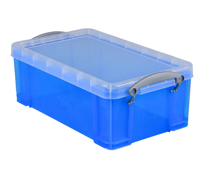 Opbergbox Really Useful 5 liter 340x200x125mm transparant blauw