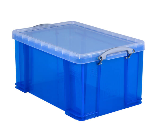 Opbergbox Really Useful 48 liter 600x400x315mm transparant blauw