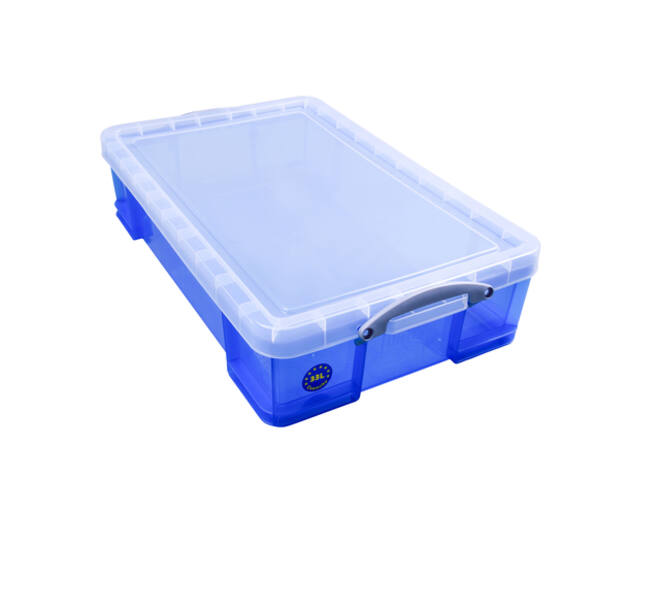 Opbergbox Really Useful 33 liter 710x440x165mm transparant blauw