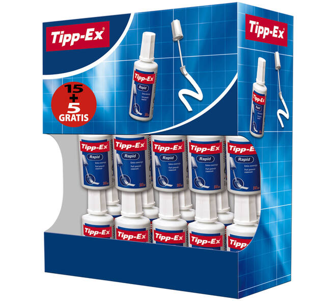 Correctievloeistof Tipp-ex Rapid foam 20ml valuepack à 15+5 gratis