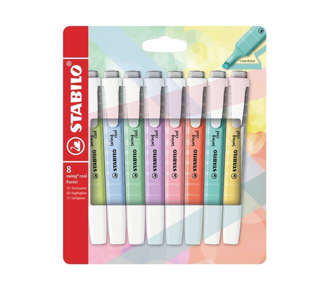 Markeerstift STABILO Swing cool 275/8 assorti etui à 8 stuks