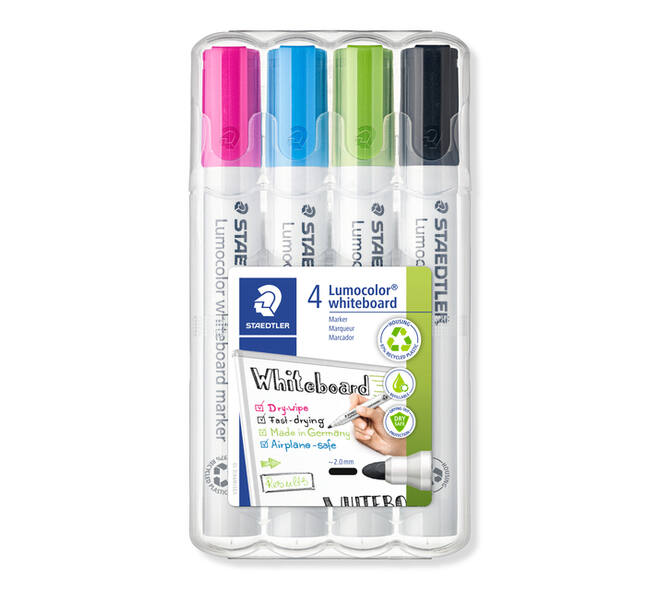 Whiteboardmarker Staedtler Lumocolor 351 set à 4 stuks fun assorti