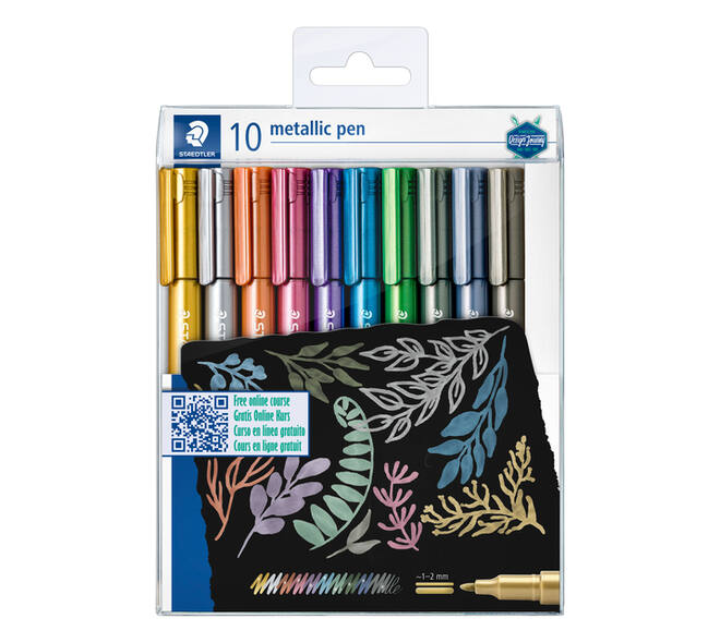 Gelpen Staedtler metallic etui à 10 kleuren