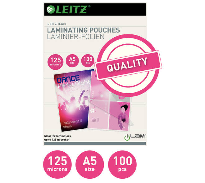 Lamineerhoes Leitz iLAM A5 2x125micron EVA 100stuks