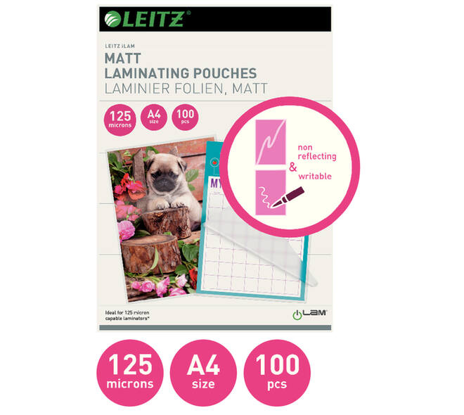Lamineerhoes Leitz iLAM A4 2x125micron EVA Mat 100stuks