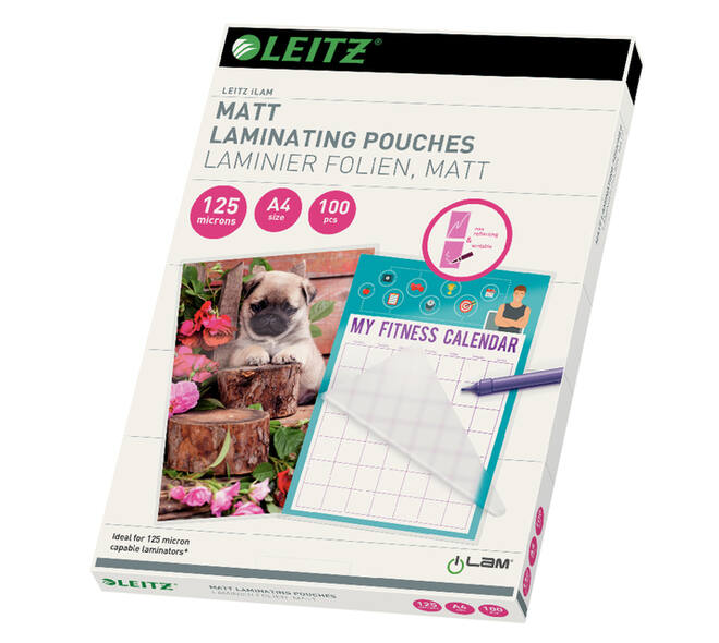 Lamineerhoes Leitz iLAM A4 2x125micron EVA Mat 100stuks
