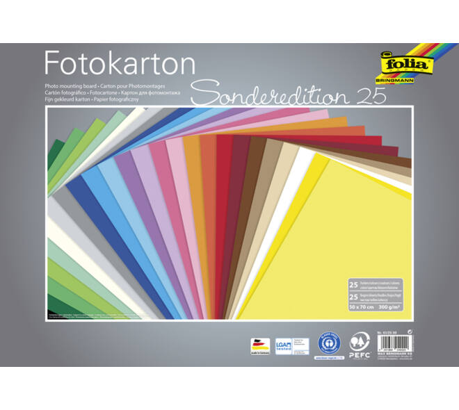 Fotokarton Folia 300gr 50x70cm 25vel assorti