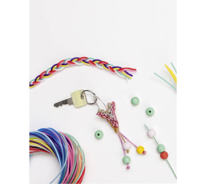 Scoubidoo touwtjes Folia 100cm 100 stuks assorti kleuren