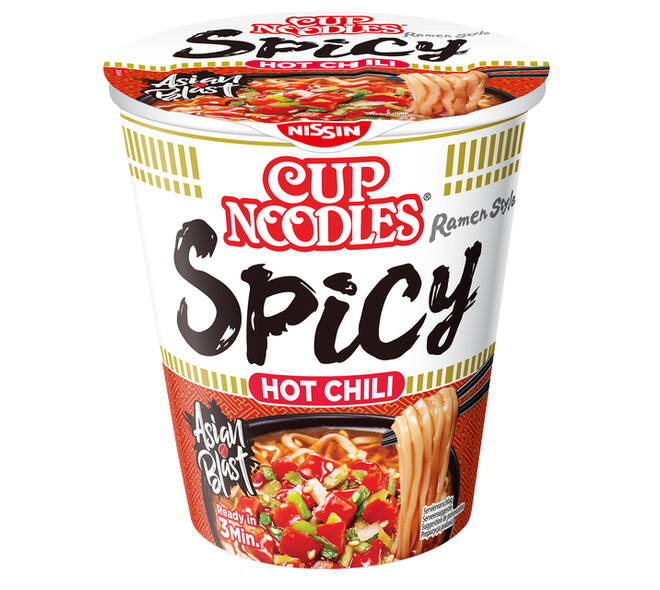 Noodles Nissin hot chili spicy cup