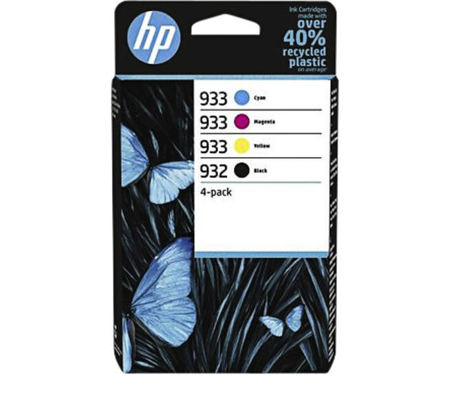 Inktcartridge HP 6ZC71AE 932 933 zwart + 3 kleuren
