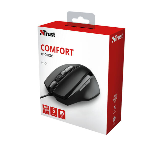 Muis Trust Voca Comfort zwart