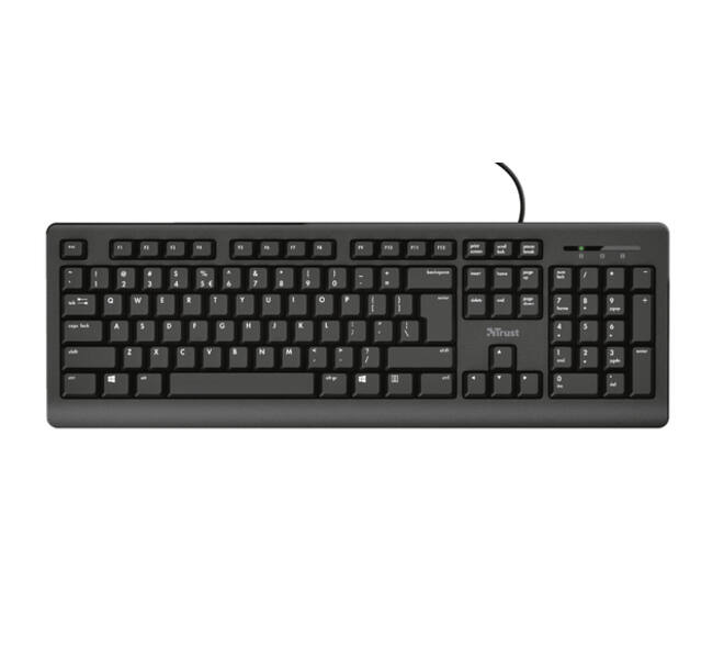 Toetsenbord Trust Primo QWERTY zwart