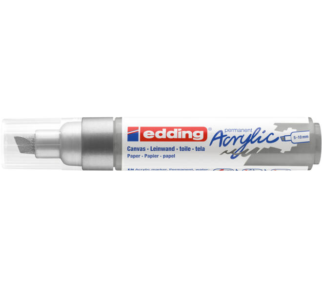 Acrylmarker edding e-5000 breed  zilver