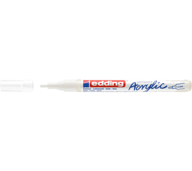 Acrylmarker edding e-5300 fijn verkeerswit