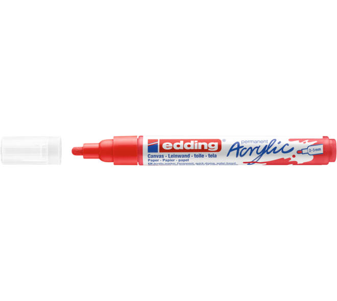 Acrylmarker edding e-5100 medium verkeersrood