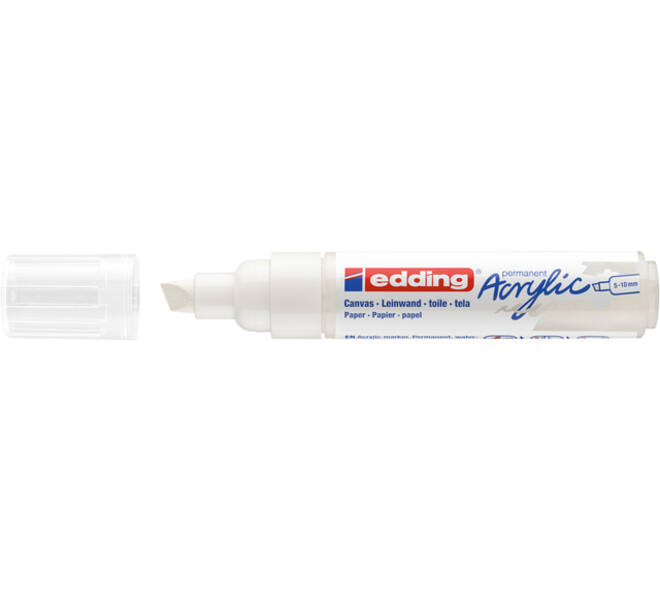Acrylmarker edding e-5000 breed  verkeerswit