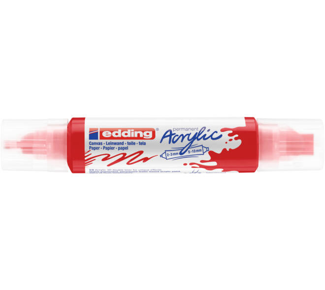 Acrylmarker edding e-5400 3D double liner verkeersrood