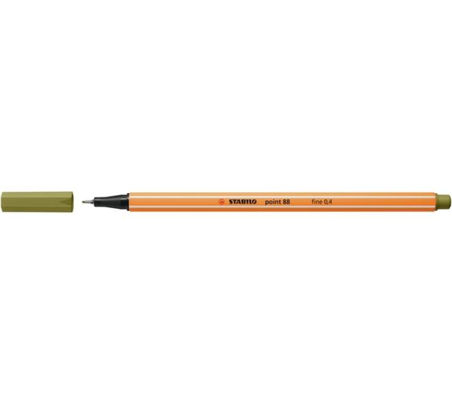 Fineliner STABILO point 88/37 fijn moddergroen
