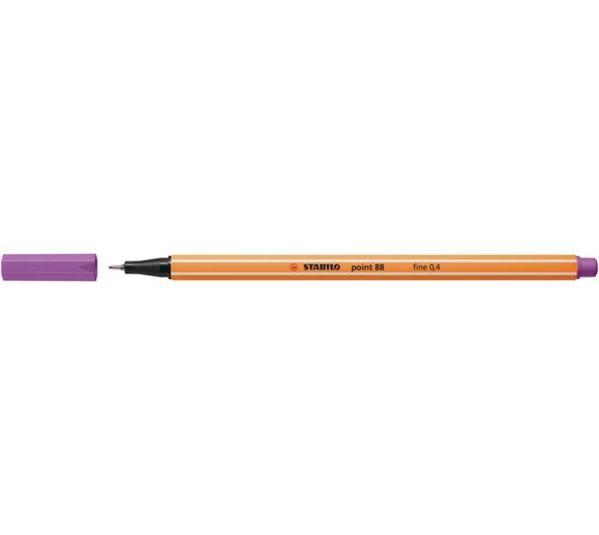 Fineliner STABILO point 88/60 fijn vergrijsd violet