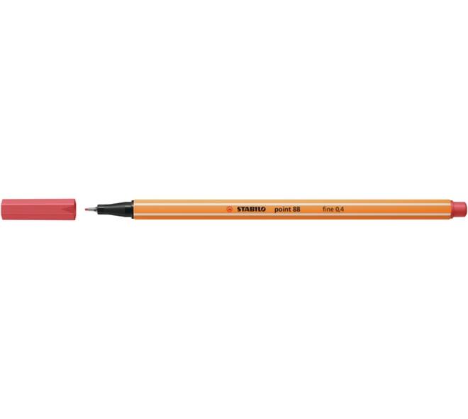 Fineliner STABILO point 88/47 fijn roestig rood