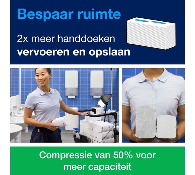 Handdoek Tork H5 PeakServe Universal 1-laags 201x225mm 12x410 vel wit 100585