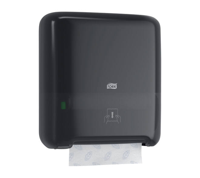Handdoekroldispenser Tork H1 Elevation Matic zwart 551008
