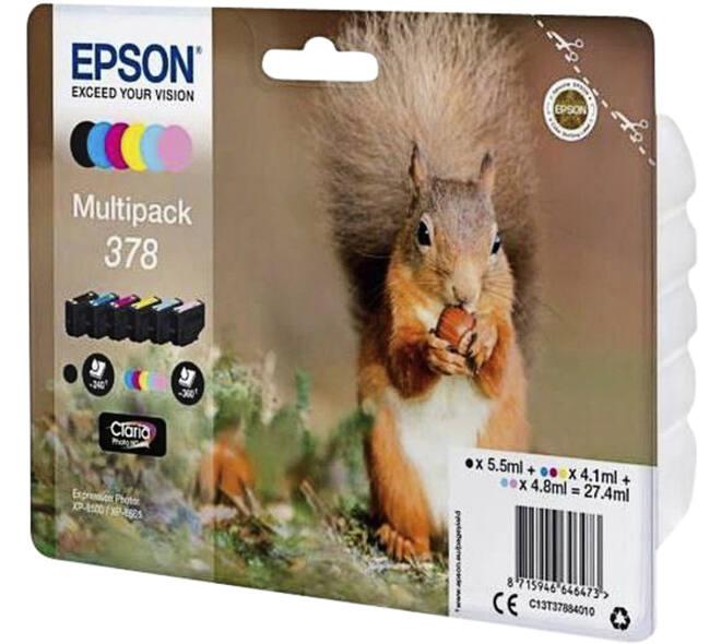 Inktcartridge Epson 378 T3798 6 kleuren