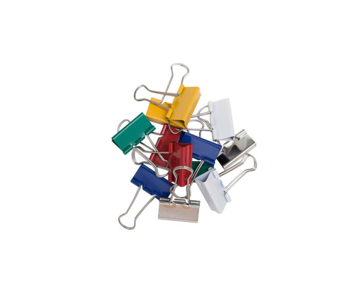 Papierklem MAUL 213 Foldback 32mm capaciteit 13mm assorti 12 stuks