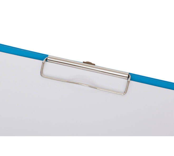 Klembordmap MAUL A4 staand met penlus PVC neon lichtblauw