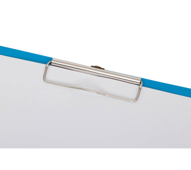 Klembordmap MAUL A4 staand met penlus PVC neon lichtblauw