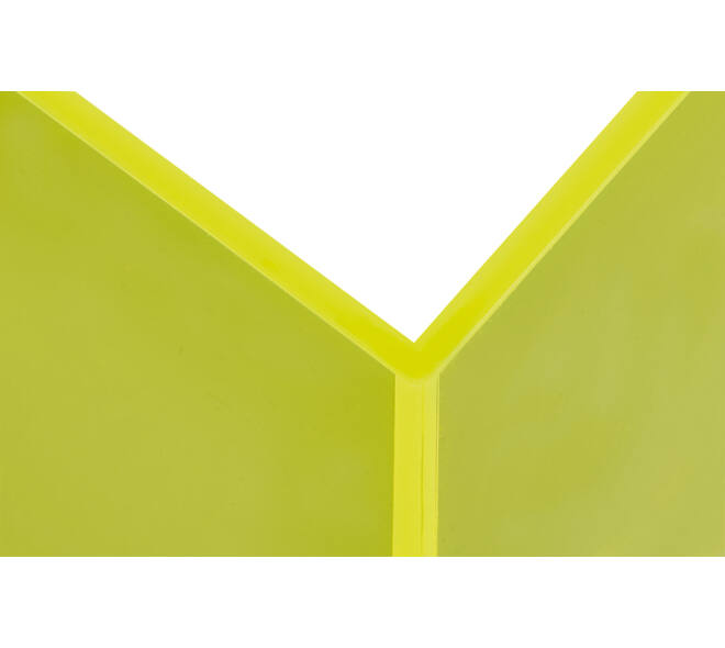 Boekensteun MAUL 10x10x13cm acryl set 2 neon geel transparant