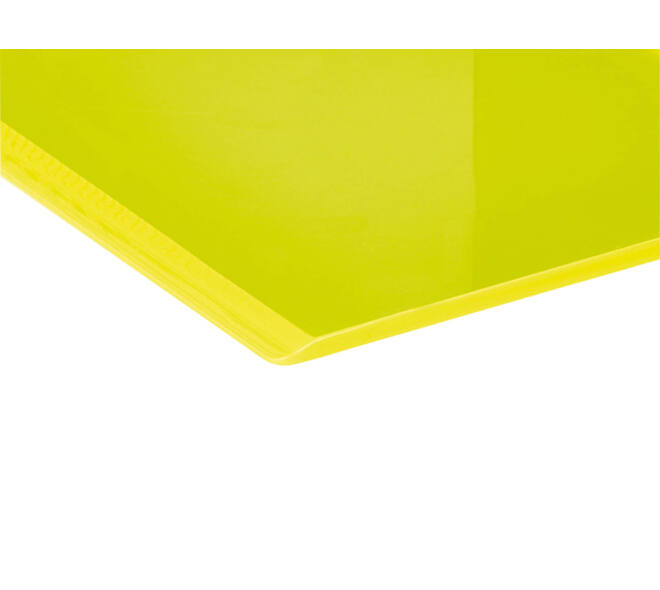Boekensteun MAUL 10x10x13cm acryl set 2 neon geel transparant