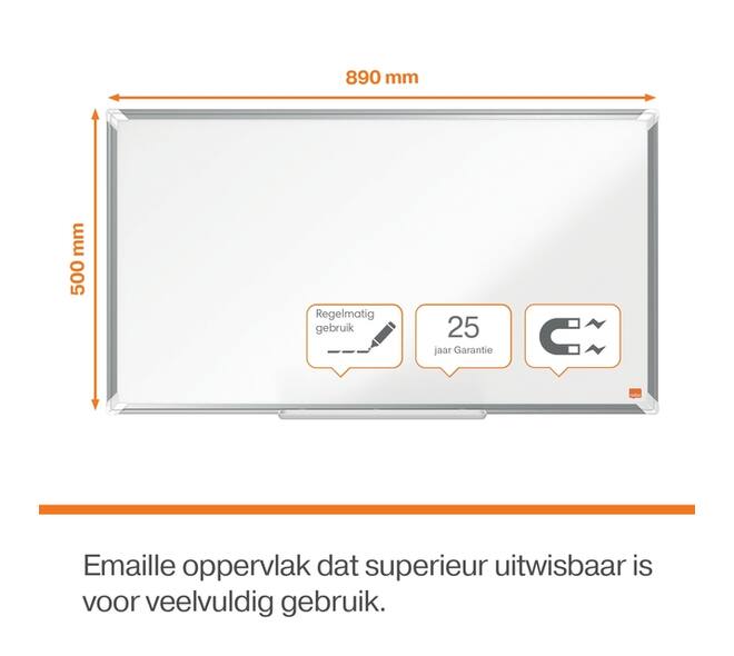 Whiteboard Nobo Premium Plus 50x89cm emaille
