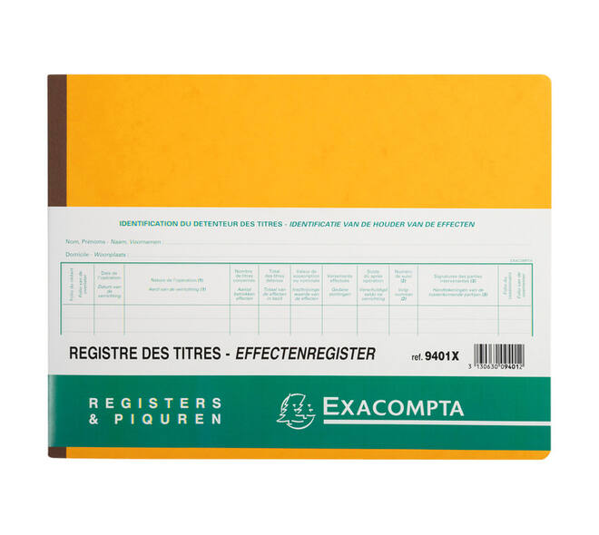 Effectenregister Exacompta BV SLR 240x320 80vel assorti