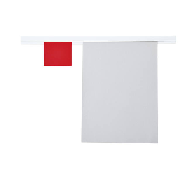 Wandlijst MAUL Express papierrail 50cm zelfklevend wit