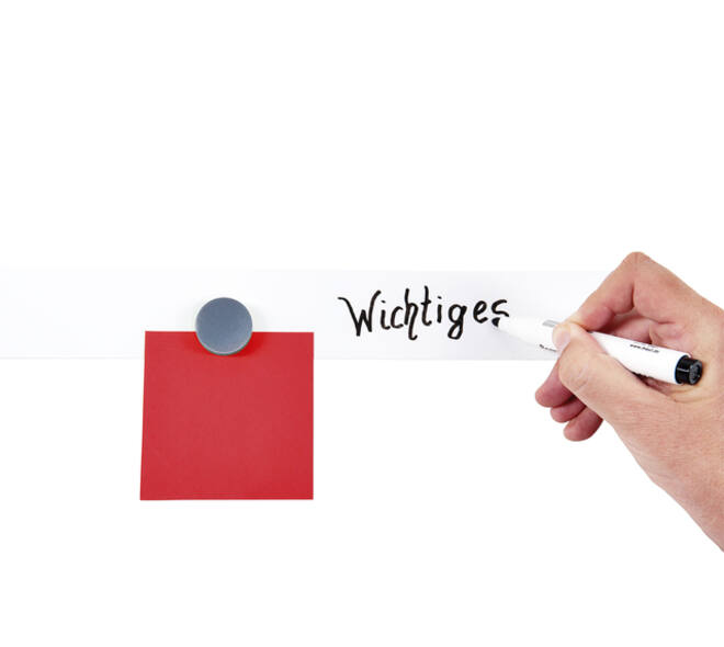 Wandlijst MAUL Standard zelfklevend 50cm incl 2 magneten wit