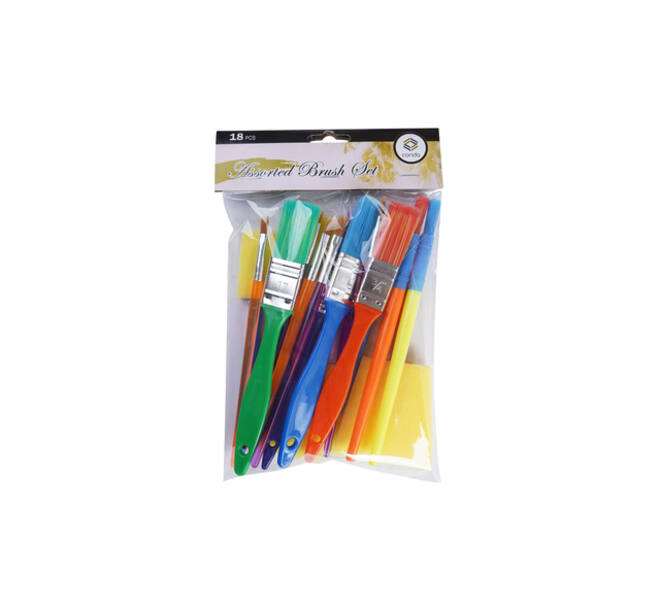 Penselen en foambrushes Conda 18-delig