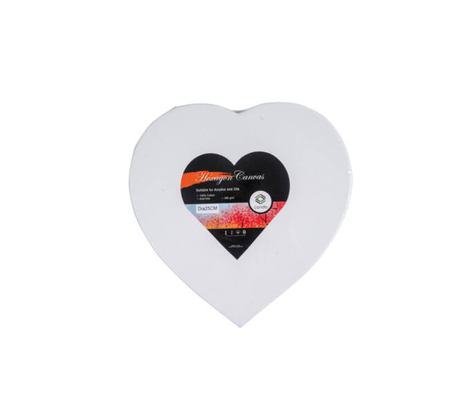 Canvas Conda hart 25 cm gebleekt katoen