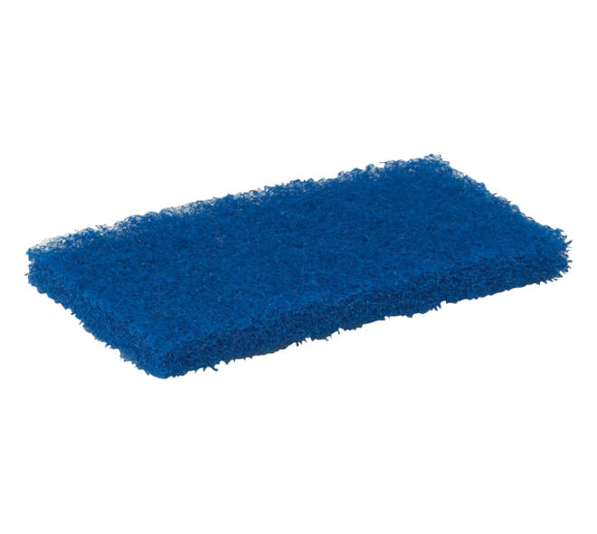 Schuurspons Vikan medium 125x245x23mm blauw nylon