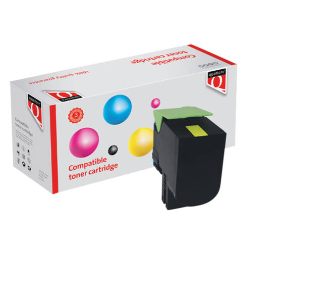 Tonercartridge Quantore alternatief tbv Lexmark 80C2SY0 geel
