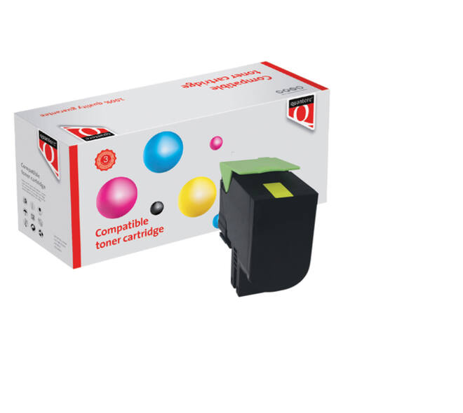 Tonercartridge Quantore alternatief tbv Lexmark 80C2XY0 geel